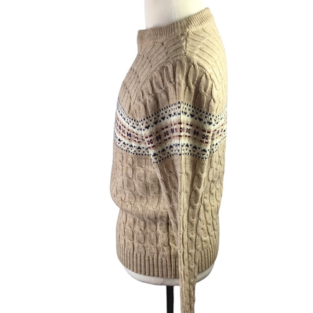 Vintage 70s Ski Sweater Steep Slopes Sz S Nordic Knit Fair Isle Pullover Acrylic - Picture 4 of 7